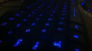 AGPtek LED Illuminated Ergonomic USB Wired Blue Backlight Gaming Keyboard (DAMN)