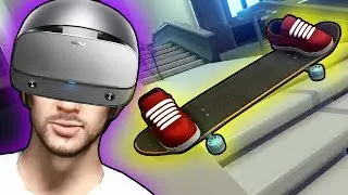 SKATEBOARDING IN VR! - Oculus Rift S - Hover Skate VR