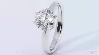 6 Claw diamond and white gold engagement ring setting