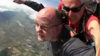 Mike jumping from a perfectly good plane at 14,000 feet!