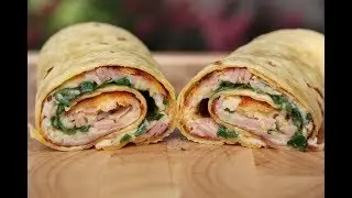 BOLOGNA, CHEESE OMELETTE IN CORN TORTILLA RECIPE. TASTY WRAP RECIPE.