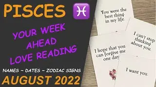Pisces ♓️ WOW! I Promise I&rsquo;ll Change 🙄 August 2022 Pisces Love Tarot Reading