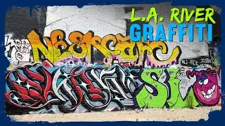 Los Angeles Graffiti - Walking the L.A. RIVER - Train Tracks and Bridges (Part 7)