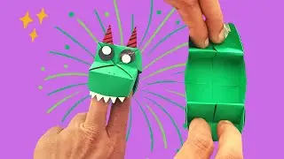 Origami biting monster | How to make a paper toy | fidget paper toy
