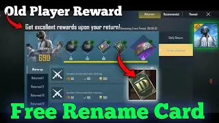FREE Rename Card Pubg Mobile Lite | Pubg Mobile Lite Old Player Reward