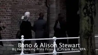 Bono and Ali Hewson at Prince Johan Friso's memorial cerimony in Deft, The Netherlands, 2013