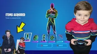 TRUMAnn Giving His 7 Year Old Kid NEW GLEAM TEAM Bundle! Unlocking New Gleam Team Fortnite Set!