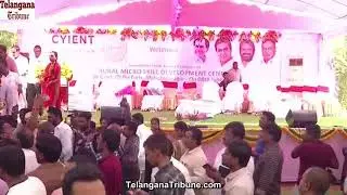 KTR Laying Foundation Stone to Rural Micro Skill Development Center by Cyient