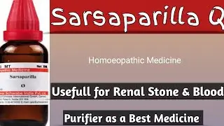 SARSAPARILLA Q II Best Medicine for Blood Purifier & Renal Stone #Homoeopathicvines