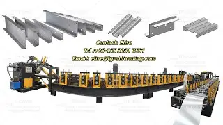 Rollforming production line for C, Z, U Omega Sigma type racks | purlin roll forming machine