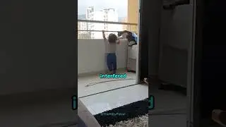 Cat saves kid from falling to his death!❤️ #shorts #catshorts #cutecats #baby