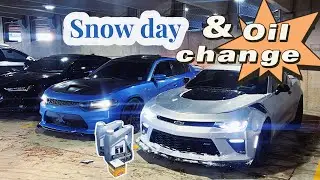 Camaro SS oil change & doing donuts in the snow!
