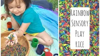 How To Make Rainbow Sensory Play Rice 🌈