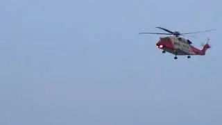 Irish Coast Guard rescue helicopter Low pass over D&uacute;nlaoghaire, Co Dublin