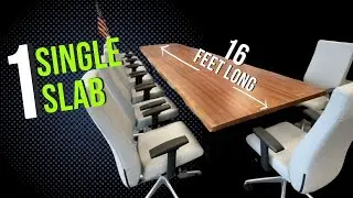I Made the Biggest Conference Table I've EVER Seen! - Live Edge Furniture