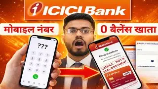 icici zero balance account opening online | icici bank account opening | icici bank