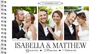 Free Minimal Wedding Guest Book Love Memory Photo Slideshow Video Template (Customizable) - FlexClip
