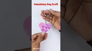 This Glitter Paper Key Ring Will Melt Hearts 💖 | Valentine Day DIY Gift #shorts