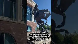 Attitude adjustment monument at the City Hall of Olympia, the capital of Washington.
