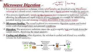 L14: Microwave Digestion Sample Preparation in AAS - Analytical Spectroscopy