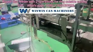 Round disc feeder with 2 operations for ring outside curling    Eric   What's app：0086-13824030892.