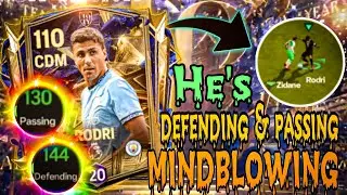 110 OVR RODRI PURPLE RANK REVIEW 🔥☠️ || HE'S DEFENDING & PASSING MINDBLOWING IN EA FC MOBILE 25