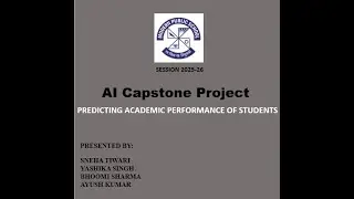 AI capstone project ..Predicting student academic performance |Class 12|