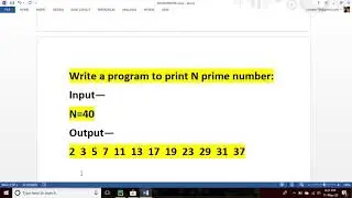 Python program print all prime numbers in given range(i.e.1 to N)
