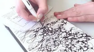 STUDIO VLOG - SKETCHBOOK SESSIONS - DRAWING IN MY SKETCHBOOK - ABSTRACT INK LINE ART