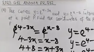 Calculus 5 | Natural Logarithms | 2023 G12 Int. Addma P2, Q12