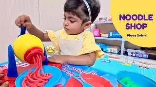 Noodle Shop Play with Colors | Pretend Cooking for Kids | Preschooler Learning