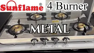 Sunflame 4burner | Metal Gas stove | metal full metal |2025 model 