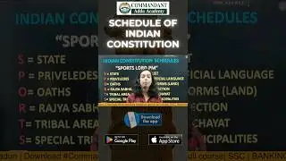 Schedule of Indian Constitution Explained | Fast Trick to Learn All 12 Schedules #nda2025 #shorts