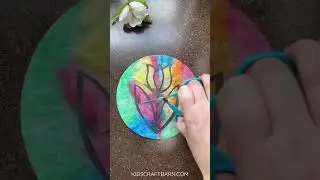Coffee filter tulip suncatchers!#shorts #crafts