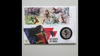 2021 Wonder Woman DC Collection Silver Plated Medal Cover - UK Royal Mail First Day Covers
