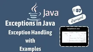 #57 Exception Handling in Java / Exception handling with examples