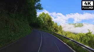 Misty 4K Mountain Drive in Italian Alps | 9 min Immersive POV Tour