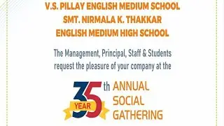 V.S. Pillay English Medium School. Smt. Nirmala K. Thakkar English Medium High School. Gathering.