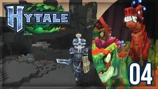 HYTALE #04 - Le village du volcan et La Jungle des dinosaure  !!! #fr