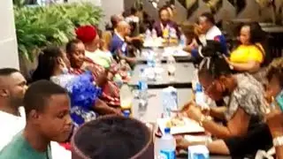 Sam Zuga Family members eating at Genesis Hotel PH