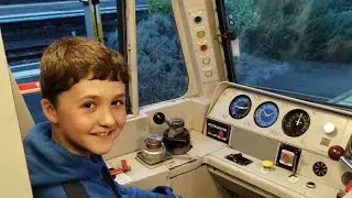 I got to sit in a vintage Class 57 diesel locomotive!