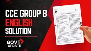 CCE Group B Mains English Solution in Just @20 Second #cce