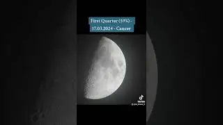 First Quarter - 17.03.24 #firstquartermoon #moonfacts #realfootageofthemoon #realmoonphotos #themoon