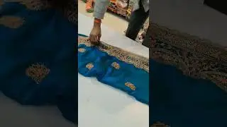 Premium Blue Fandy Silk Saree for Evening Parties #saree #damdarfandy#fandysilkfabric #indiansaree
