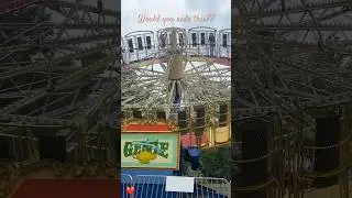Would You? #nope #amusementride #thrilling #fast #spin #genie #scary #dizzy #sick #thrillride #old