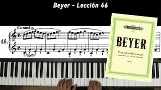 Beyer Op. 101 - Lección 46 c/metrónomo (40-70) con partitura para descargar.