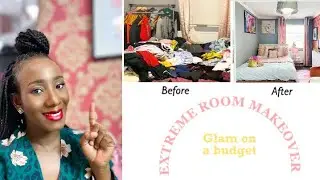 EXTREME ROOM MAKEOVER | Luxe on a Budget Glam Decor | Pink bedroom 💕💕💕