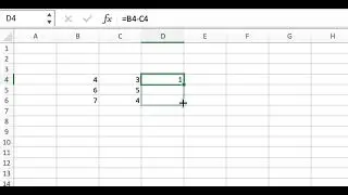 How to minus in Excel