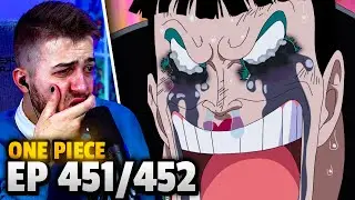 BON CLAYS SACRIFICE😭One Piece Episode 451 & 452 REACTION + REVIEW