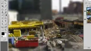 Fake miniature effect : Photoshop